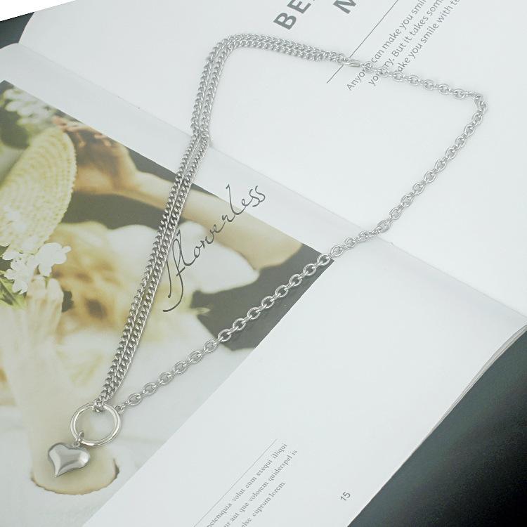 Ins Street Retro Dark Dark Soil Cool Bungee Love Irregular Jewelry Net Red Pendant Necklace