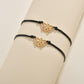 Fashion Hollow Double Hanging Butterfly Bracelet Vintage Alloy Adjustable Braided Bracelet Jewelry