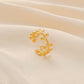 Jewelry titanium steel high-end opening branch flower rattan adjustable ring