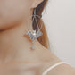 Jewelry ins geometric large ring Batman pendant earrings ear hook female earrings high-end niche