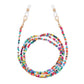 Jewelry multi-functional color rice bead glasses holder ladies face mask dual-use chain