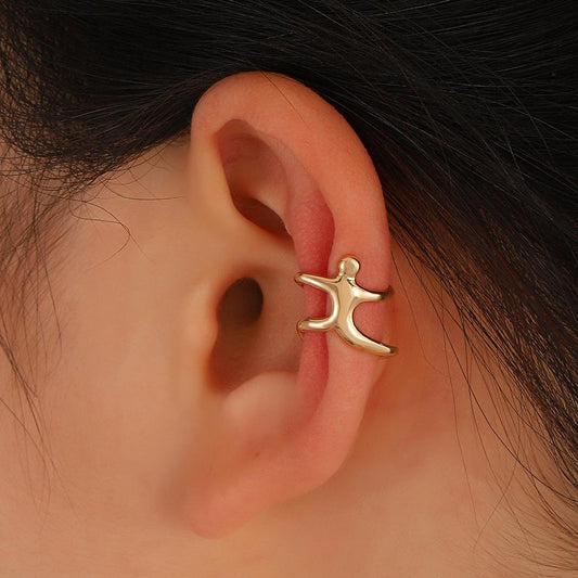 Creative ear clip ring ins fashion personality climbing villain without ear hole ear bone clip female earring ear clip