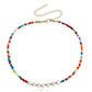 Jewelry Bohemian Colored Rice Beads Pearl Beaded Necklace Female Handwoven Necklace