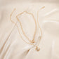Frosty double-layer gold star moon sun OT buckle chain retro simple all-match ladies necklace