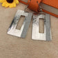 Fashion Square Frosted Earrings High Cool Ladies Ear Jewelry