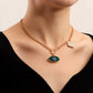 Explosive style fashion creative niche necklace OT buckle devil's eye hip-hop collarbone chain choker necklace female