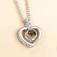 Valentine's Day jewelry same style one hundred languages I love you necklace heart-shaped pendant