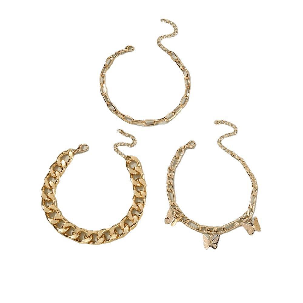 Simple Chain Bracelet Fashion Mix and Match Butterfly Bracelet Hand Decoration Stacking Combination