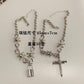 Necklace jewelry punk cold thorn steel nail single layer clavicle chain hipster night lock necklace