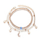 Summer anklet multi-layer women's beaded star moon anklet for women