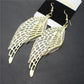 Multi-layer Hollow Angel Wings Earrings Ladies Vintage Frosted Earrings