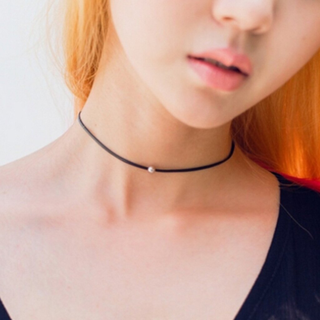 Simple Leather Rope Short Necklace Fashion Versatile Clavicle Chain Necklace Necklace