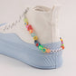 Soft pottery fruit ins letter shoe chain jewelry metal shoe chain canvas shoe decoration