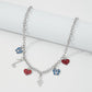 N974 Jewelry Metal Texture Heart Butterfly Necklace Temperament Fashion Creative Oil Drip Necklace Women