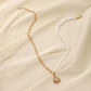 Simple fashion niche design summer ins ladies short choker pearl sun necklace
