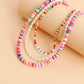 Jewelry Bohemian multi-layer color soft pottery small rice bead necklace female imitation pearl necklace ins