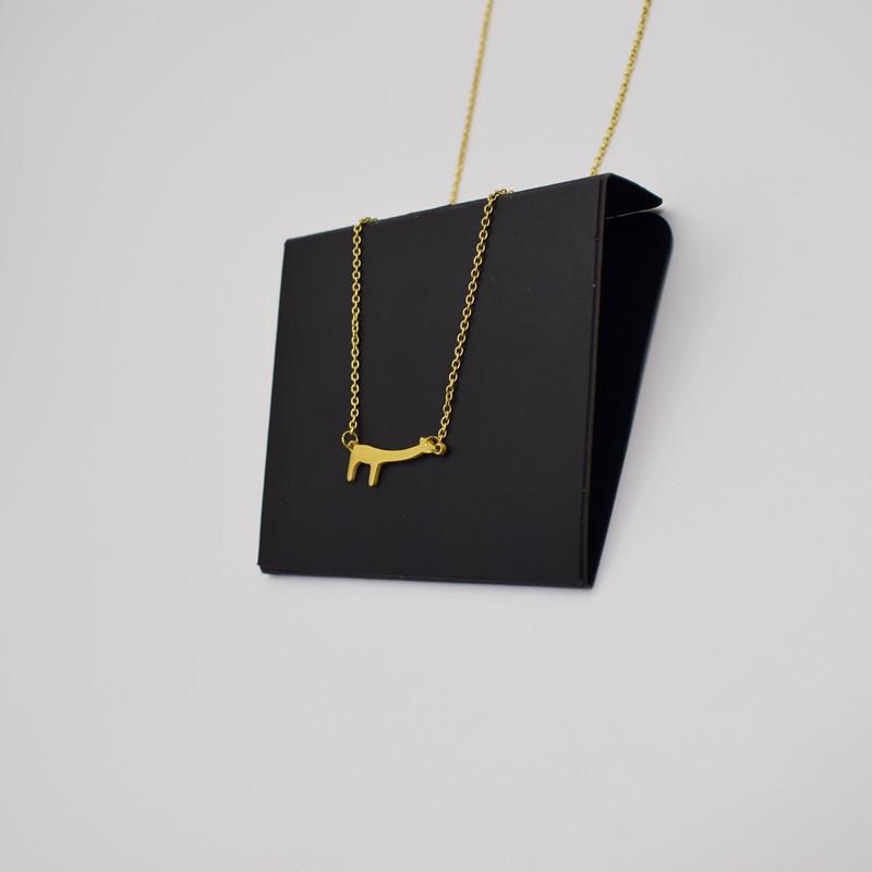 Personality Creative Simple Titanium Steel Giraffe Necklace Clavicle Chain Female Cute Animal Jewelry