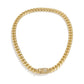 Jewelry Hip Hop Trendy Metal Chain Necklace Punk Fashion with Rhinestone Cuban Buckle Necklace