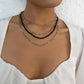 N993 Simple Chain Necklace Women's Imitation Crystal Stacked Multilayer Necklace Small Retro Punk Necklace