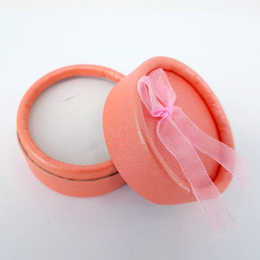 Heaven and Earth Cover Bow Knot Paper Ring Box Round Box Exquisite Jewelry Paper Box Gift Pendant Box