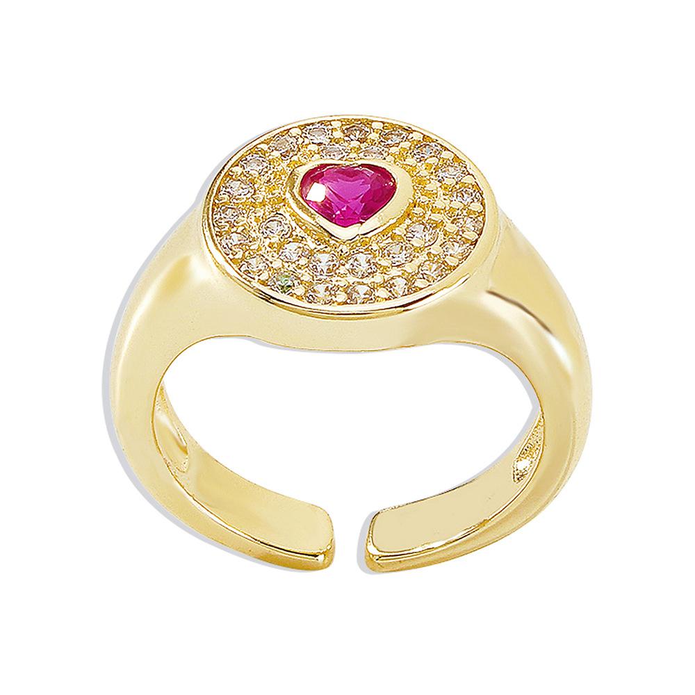 ZR11 Fashion Open Ring Simple Copper Crossing Romantic Love Ring Retro Creative Jewelry