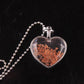 Heart Shape Pendant Fashion Simple Crystal Clavicle Chain Popular Dried Flower Necklace Jewelry