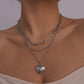 N11 jewelry multi-layer fashion rose letter necklace romantic temperament niche necklace female