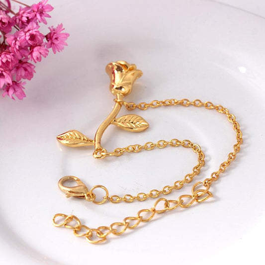 Fashion Rose Letter Bracelet Temperament Simple Flower Bracelet Hand Jewelry