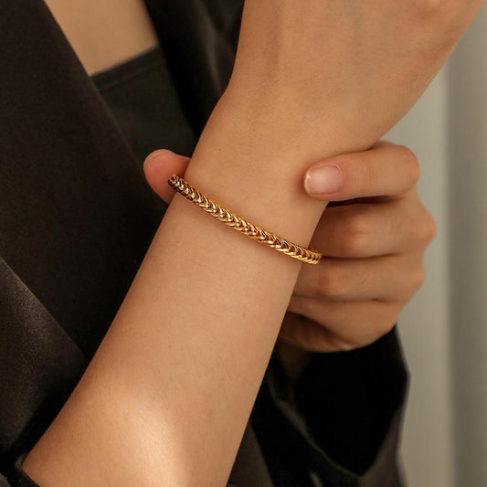 Fashion Simple Foxtail Chain Bracelet Copper Material Hip Hop Bracelet Jewelry