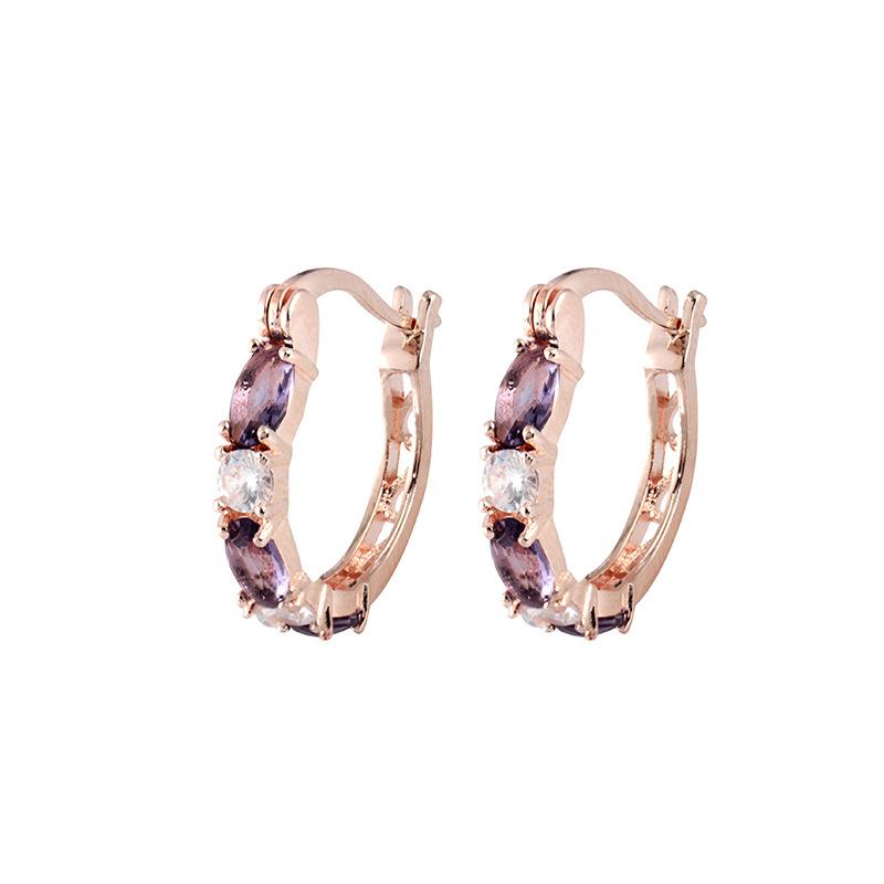 Earrings Fashion Simple Gemstone Earrings Personality Sweet Zircon Earrings Jewelry