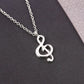 Popular element pendant necklace love rhythm note pendant necklace female necklace creative collarbone chain