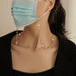 Creative Love Metal Pearl Mask Chain Fashion Versatile Peach Heart Glasses Chain Personality Multi-purpose Necklace Jewelry
