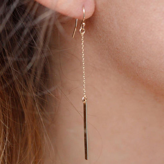 Jewelry street shooting is still simple and fashionable 1-shaped pendant women's earrings earrings