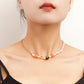 Jewelry Bohemian imitation pearl soft pottery multi-element beaded necklace baby bead necklace hot girl