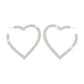 E1254 Fashion Full Diamond Earrings Exaggerated Personality Love Earrings Temperament Sweet Simple Earrings