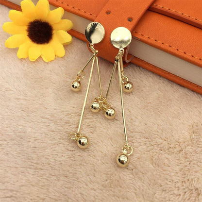 Popular Jewelry Long and Short Round Bead Pendant Earrings Stud Earrings Earrings