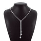 N1823 geometric long rhinestone necklace claw chain light luxury sexy niche tassel necklace for women