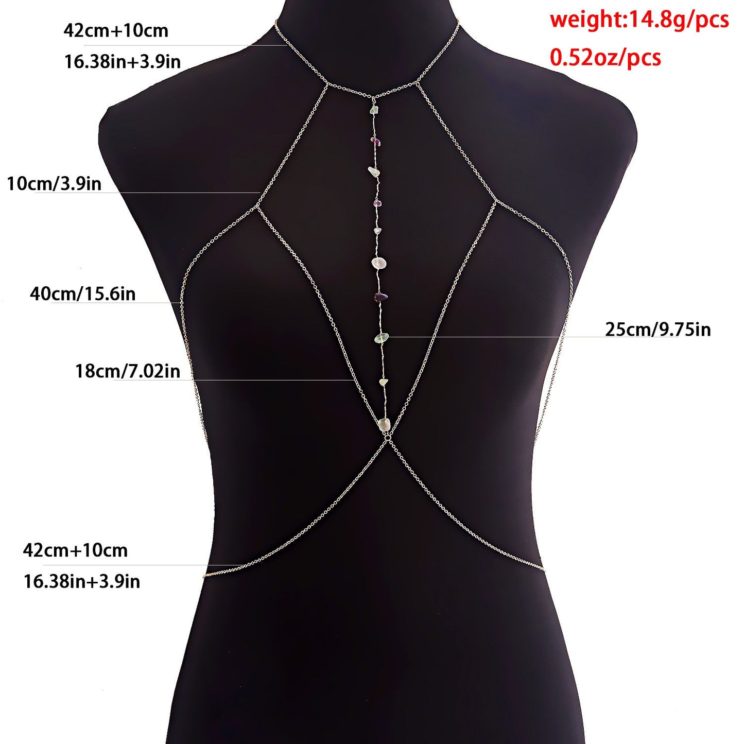 Body chain jewelry beach gravel hipster jumping disco all-match bikini clothing waist chain female metal chest chain