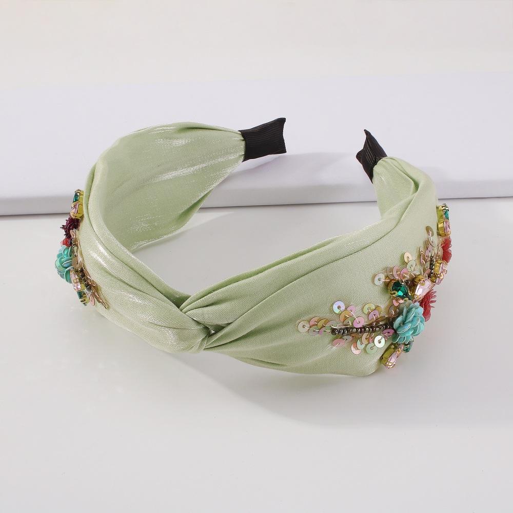 F3774 Jewelry Bohemia Sequin Fabric Headband Floral Retro Temperament Headband