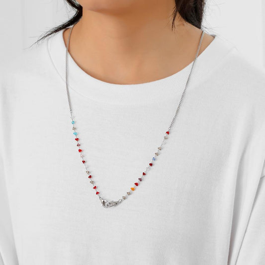 Mask Lanyard Necklace Fashion Color Triangular Glass Zircon Anti-lost Hanging Chain Glasses Chain