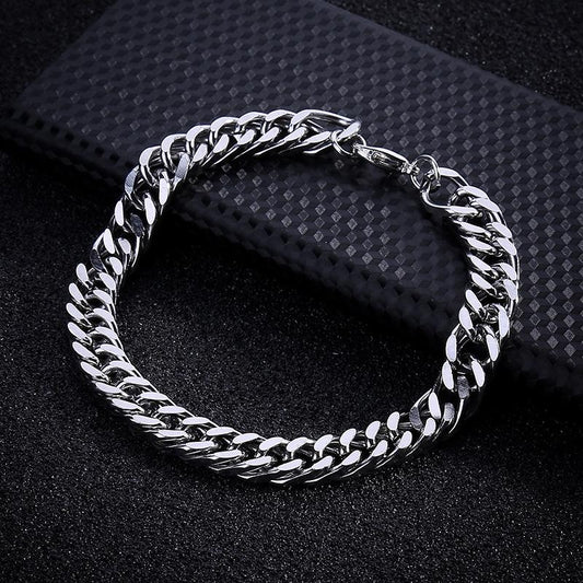 Fashion personality chain bracelet simple male stainless steel hand jewelry bracelet