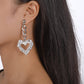 1469 Earrings Exaggerated Chain Love Rhinestone Earrings Temperament Geometric Heavy Industry Sweet Cool Earrings