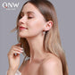 Ins cold five-petal flower back hanging earrings sweet crystal flower earrings net red earrings
