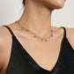Fashion temperament colorful gemstone daisy collarbone chain necklace personality tassel all-match necklace