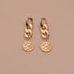 Punk Heavy Metal Chain Earrings Fashion Round Alloy Earrings Women Accessories