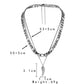 Fashion Men Domineering Trend Cool Simple Stainless Steel Double Chain Wings Pendant Necklace Street