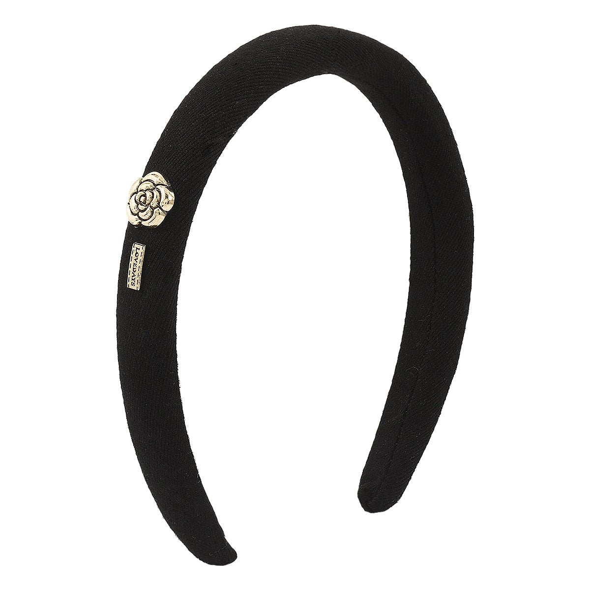 F5135 Retro Elegant Pure Color Small Fragrance Headband Rose Letter High Skull Top Internet Celebrity Lady Headband