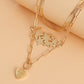 Retro fashion multi-layered simple love five-pointed star pendant necklace ins clavicle chain jewelry