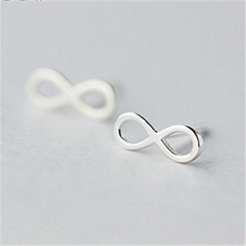 Earrings simple number 8 stud earrings lucky number earrings