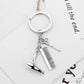 Fashion and simple key chain personality creative wash cut blow shape hanging buckle jewelry